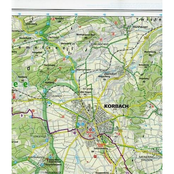 Sauerland - Diemelsee - Edersee 1 : 70 000 - Fahrradkarte