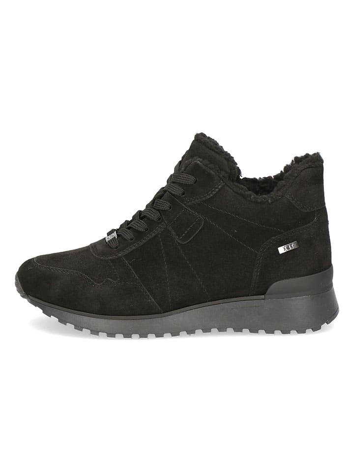 Caprice Leder-Ankle-Boots in Schwarz günstig kaufen