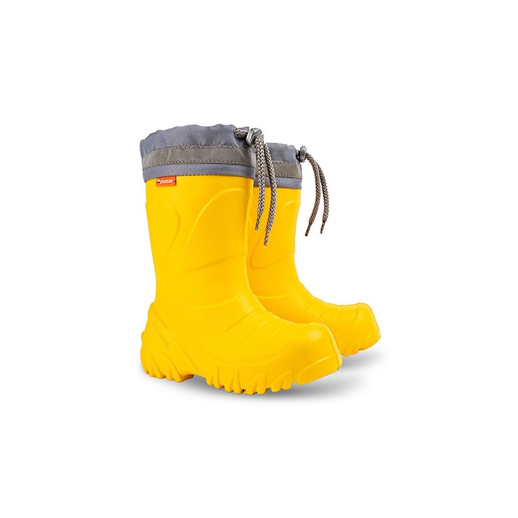 Demar Mammut Gelb mit Wollinnensocke Gummistiefel