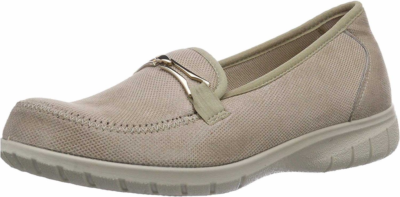 FISCHER MARKENSCHUH Komfort Slipper taupe Fischer Komfort Slipper Taupe