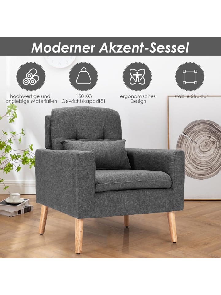 COSTWAY Fernsehsessel in Grau günstig kaufen onesize