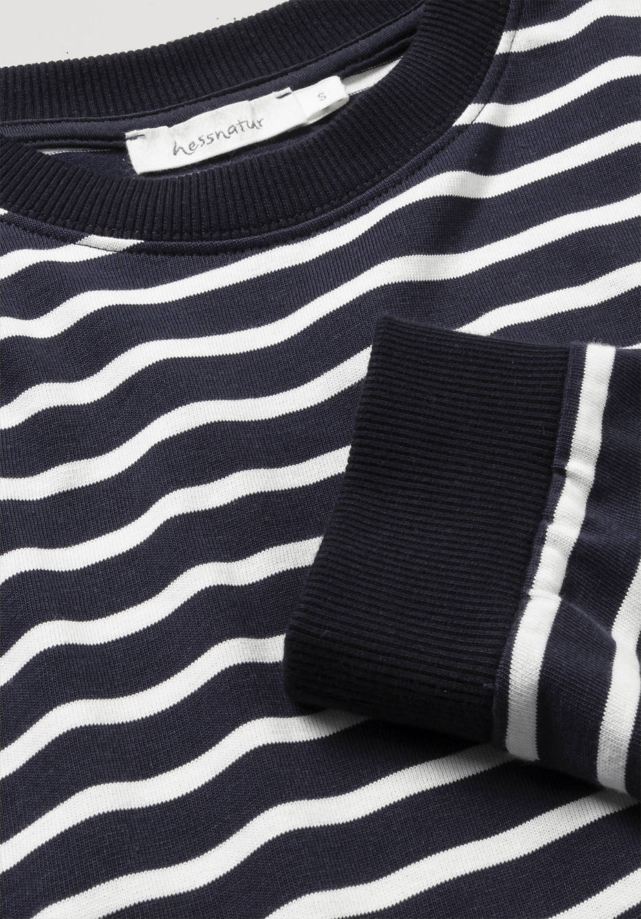Langarm-Streifenshirt Relaxed aus reiner Bio-Baumwolle