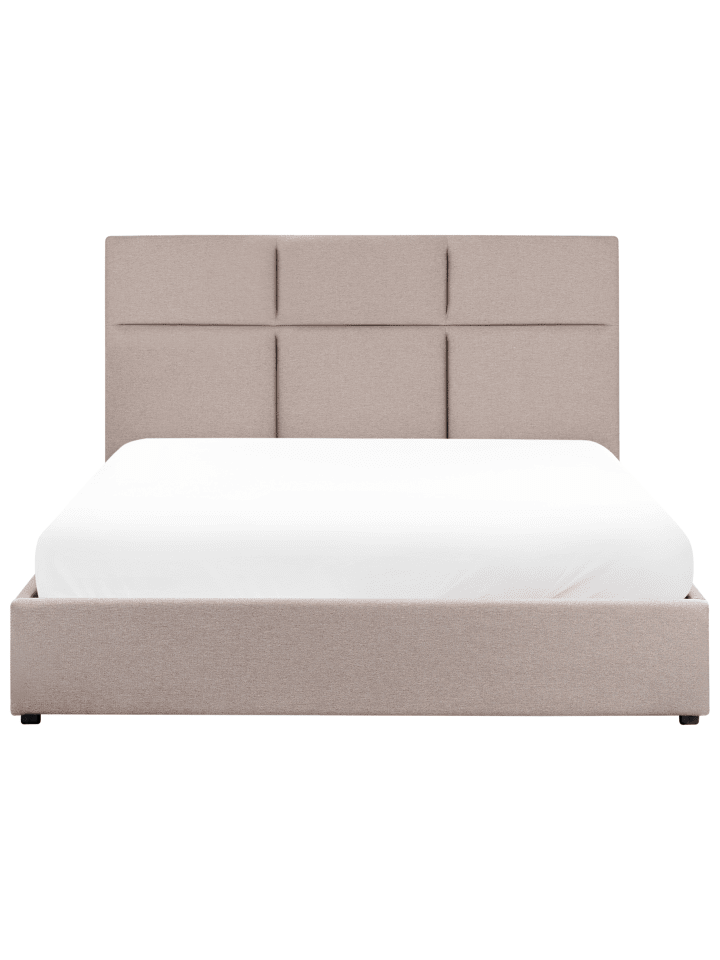Beliani Doppelbett LAGORD in Beige/Schwarz - (W) 170 x (H) 84 x (L) 214 cm günstig kaufen onesize