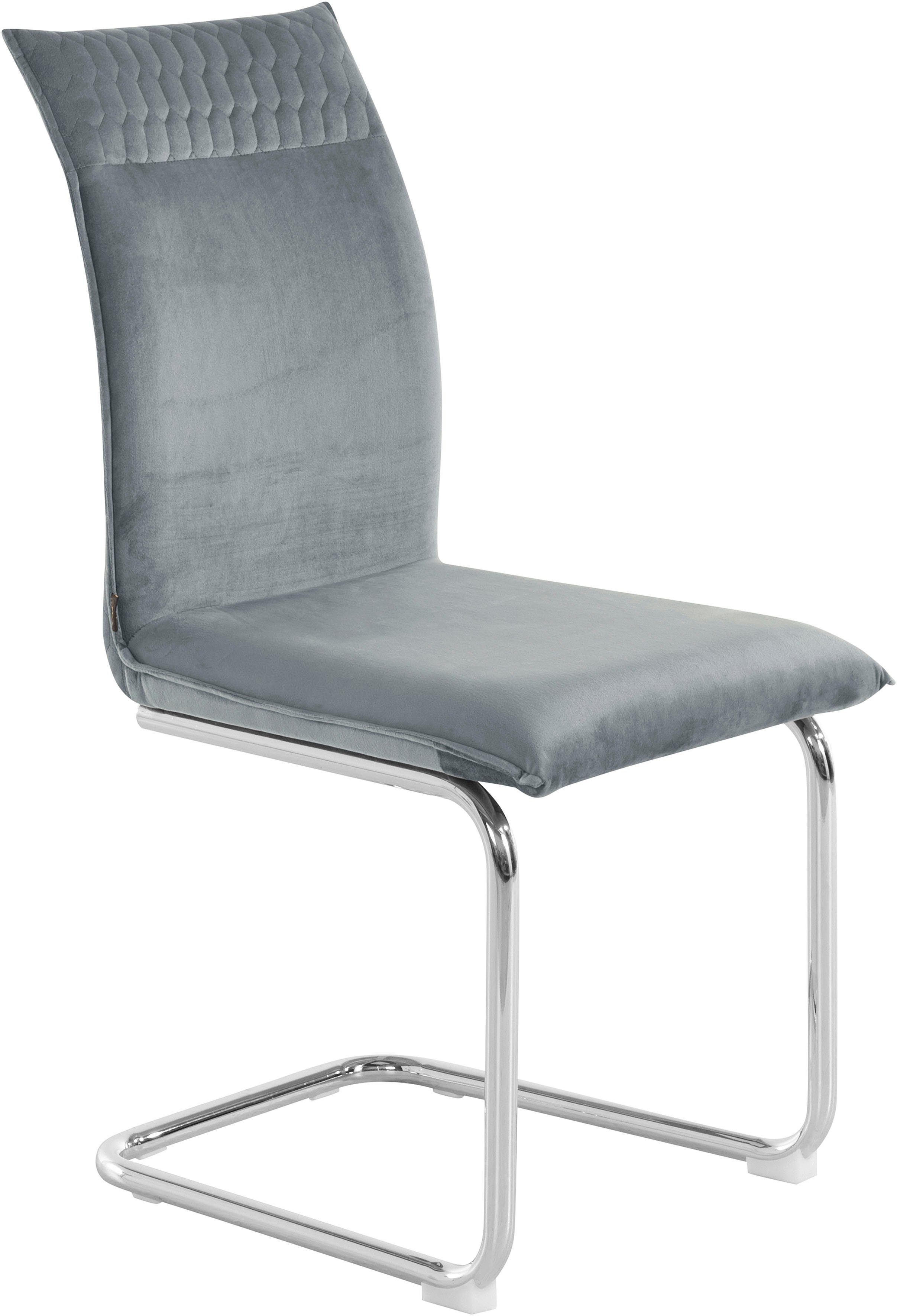 Leonique Freischwinger Deorwine (2 St), im 2er Set erhältlich, mit verchromten Metallbeinen, Sitzhöhe 47 cm