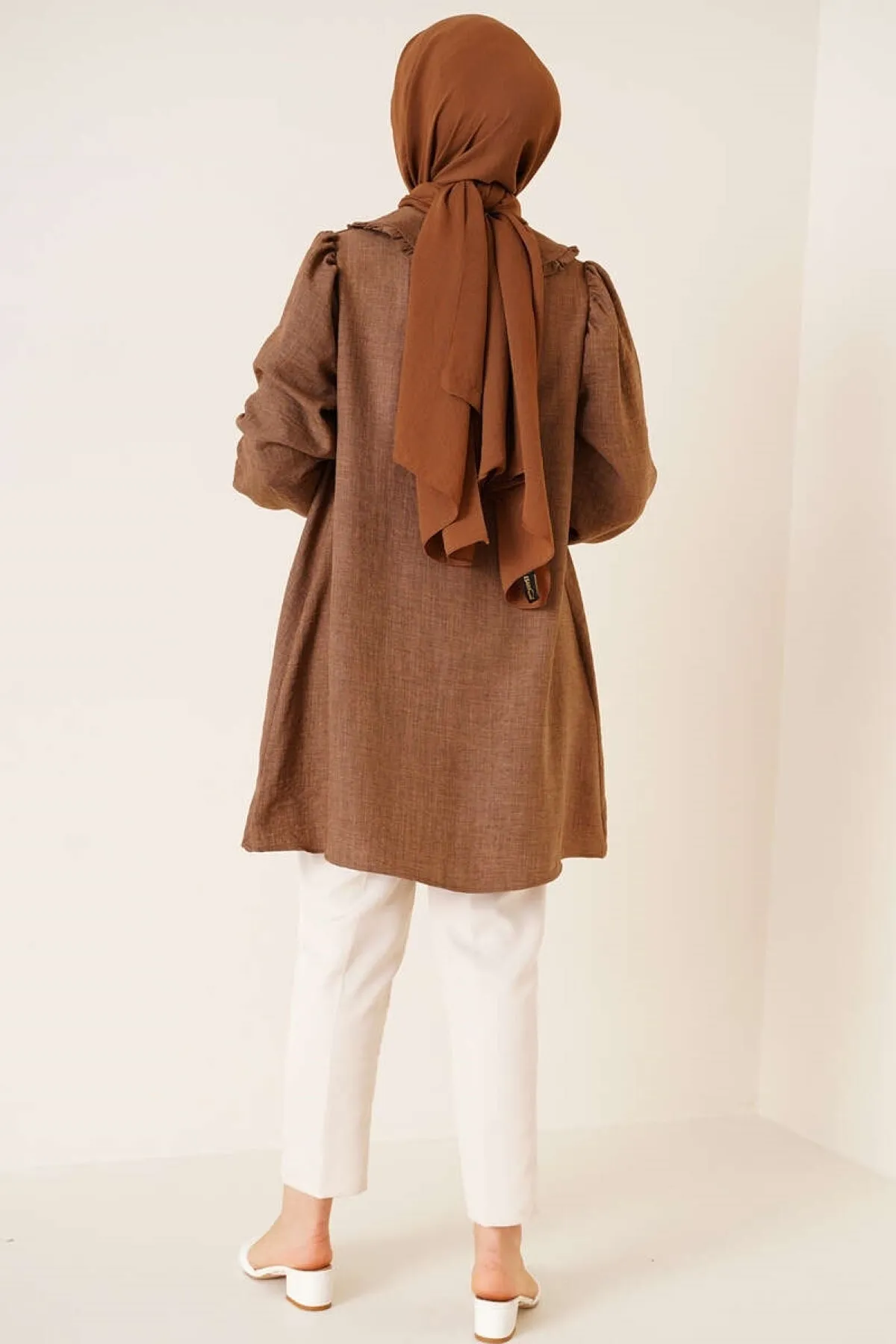 VOLT CLOTHİNG  Hijab-Shirt mit Babykragen für Damen