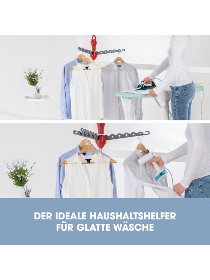 EASYmaxx Wäscheständer klappbar in Grau/Rot günstig kaufen onesize