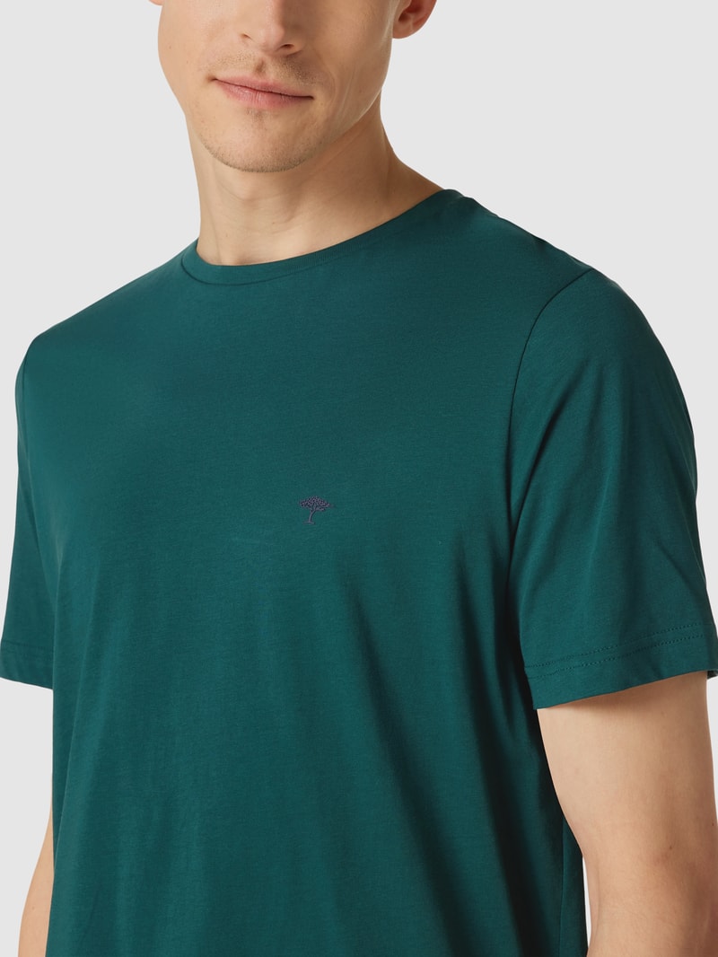 T-Shirt mit Logo-Print in petrol