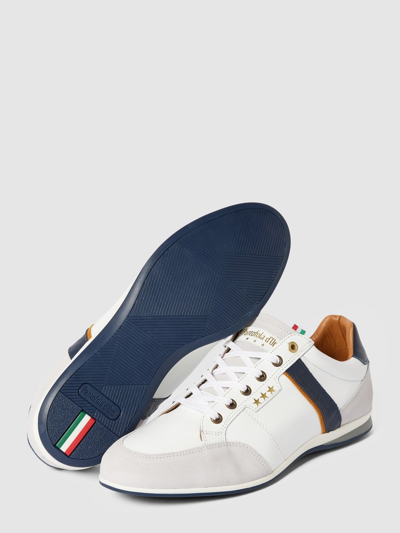 Sneaker aus Leder Modell 'ROMA UOMO' in weiß