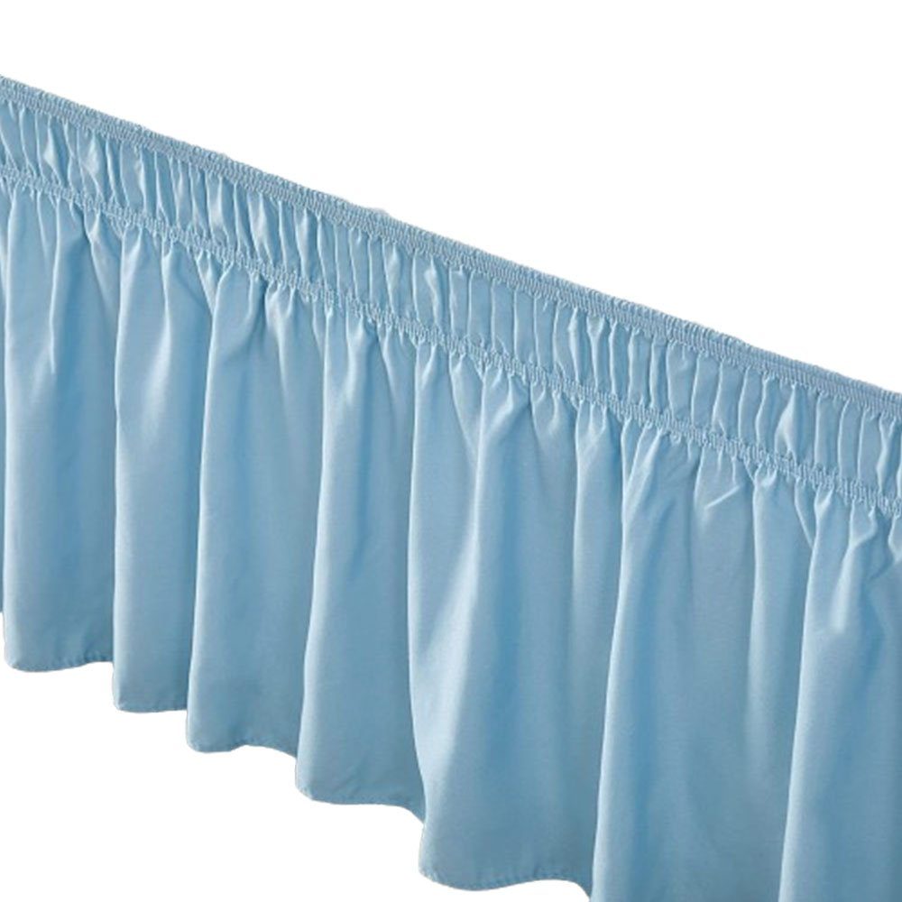 Matratzenschoner Bettrock mit verstellbarem elastischem Gürtel Blau 150x200+38 FELIXLEO