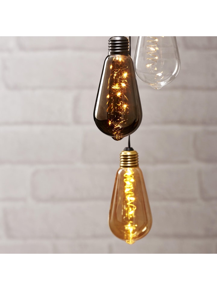STAR Trading LED Hängeleuchte ,Glow', Batterien und Timer, Leuchtdraht, bernstein, günstig kaufen onesize