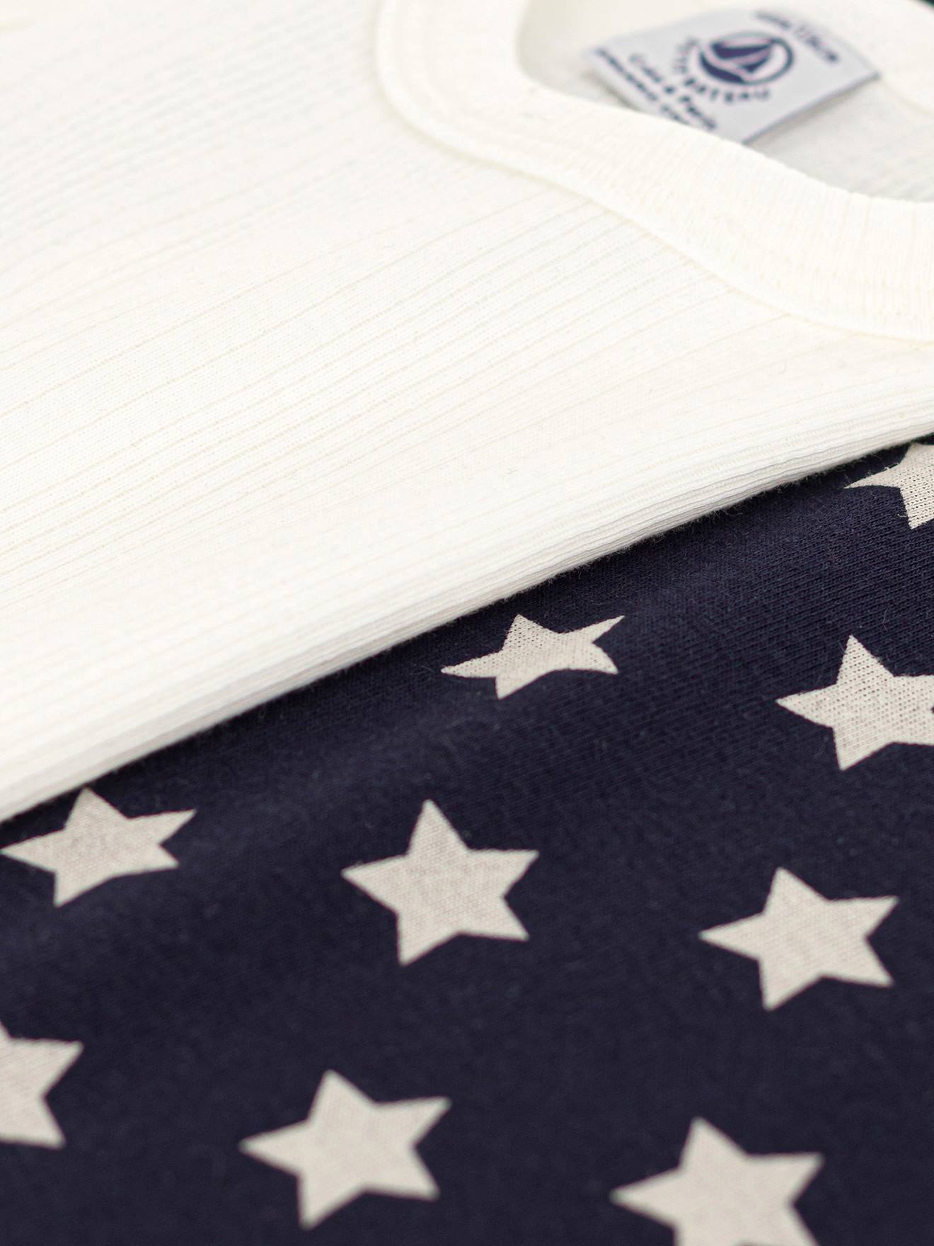 Lot de 2 débardeurs en coton bio PETIT BATEAU blanc