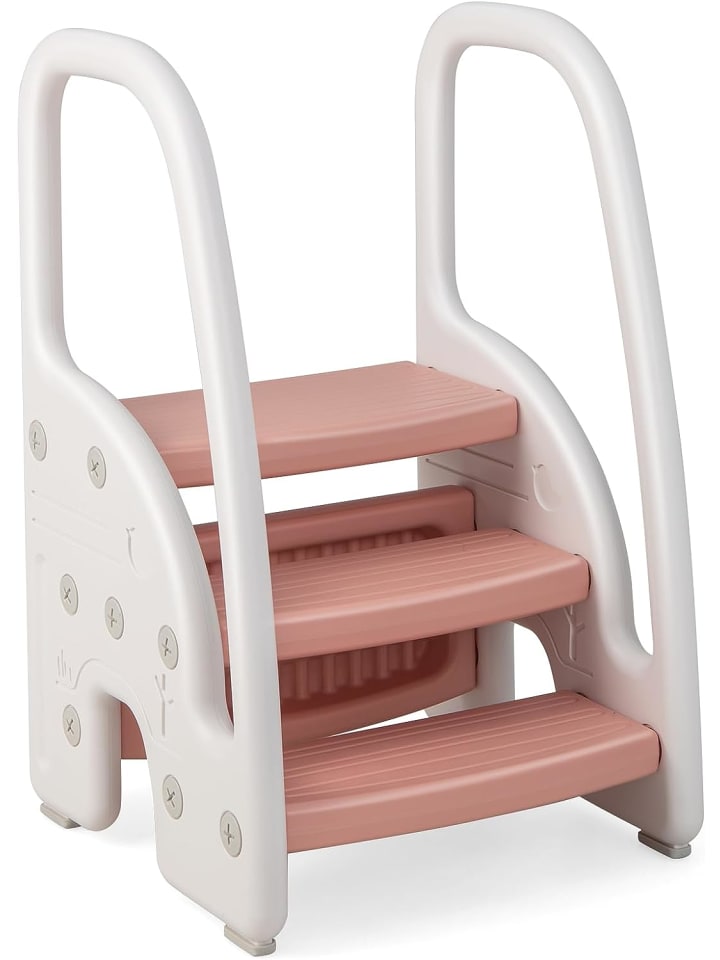 COSTWAY 3 stufig Tritthocker ab 1 Jahre in Rosa günstig kaufen 42 x 42 cm