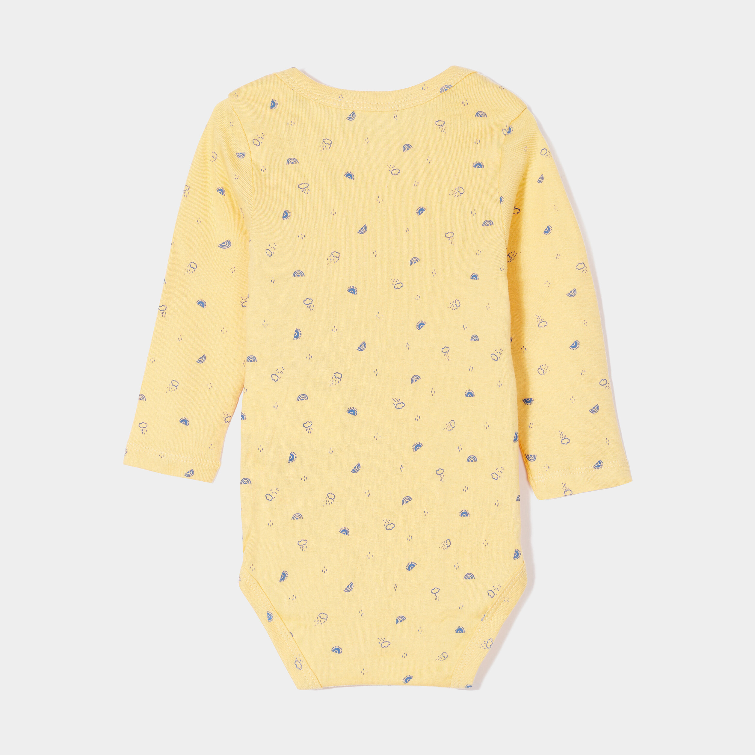 Lot 3 bodies manches longues en coton bleu ciel bébé garçon | La Halle