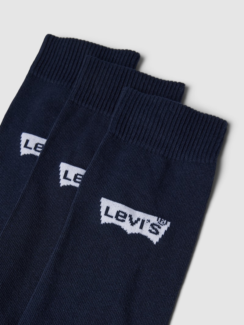 Socken mit Label-Details im 3er-Pack in blau