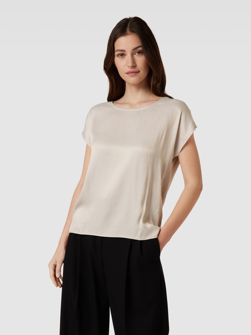 T-Shirt mit U-Boot-Ausschnitt in sand