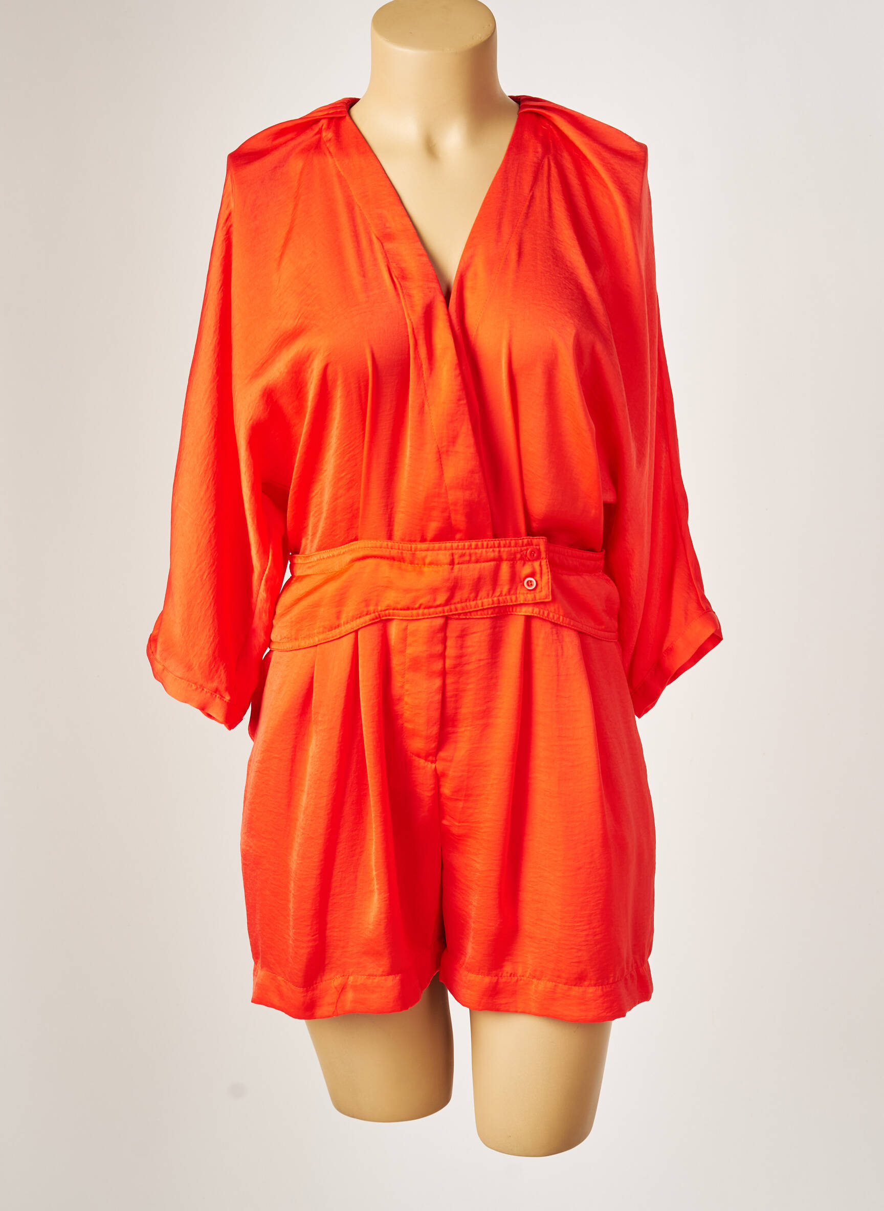 See U Soon Combi Shorts Femme couleur orange
