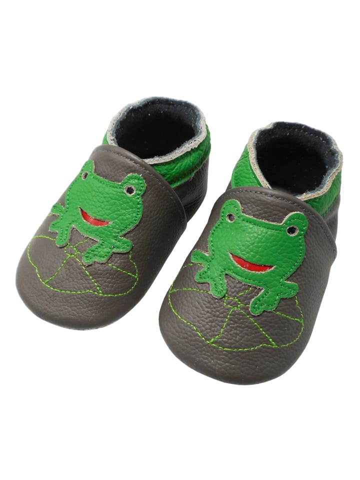 Yalion Leder-Krabbelschuhe 