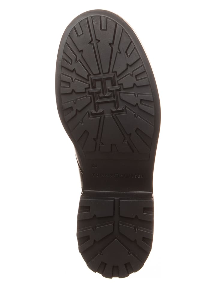 Tommy Hilfiger Shoes Leder-Boots in Schwarz günstig kaufen