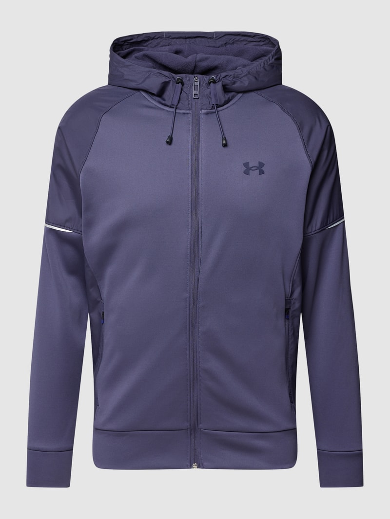 Sweatjacke mit Kapuze in marineblau