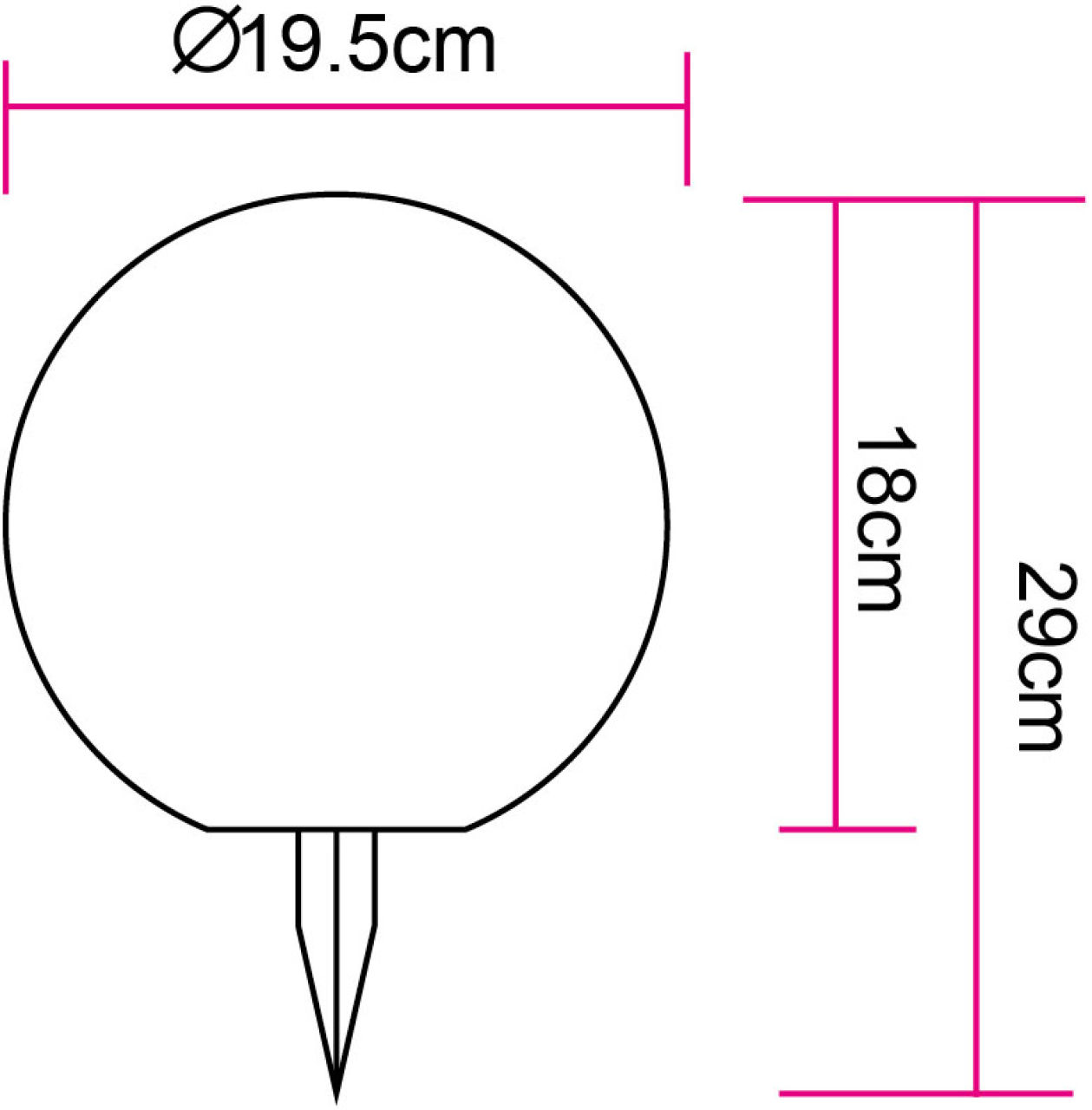 Globo Lighting - SOLARLEUCHTE KUNSTSTOFF SCHWARZ, 20XLED - Solarleuchte Kunststoff schwarz, 20x LED