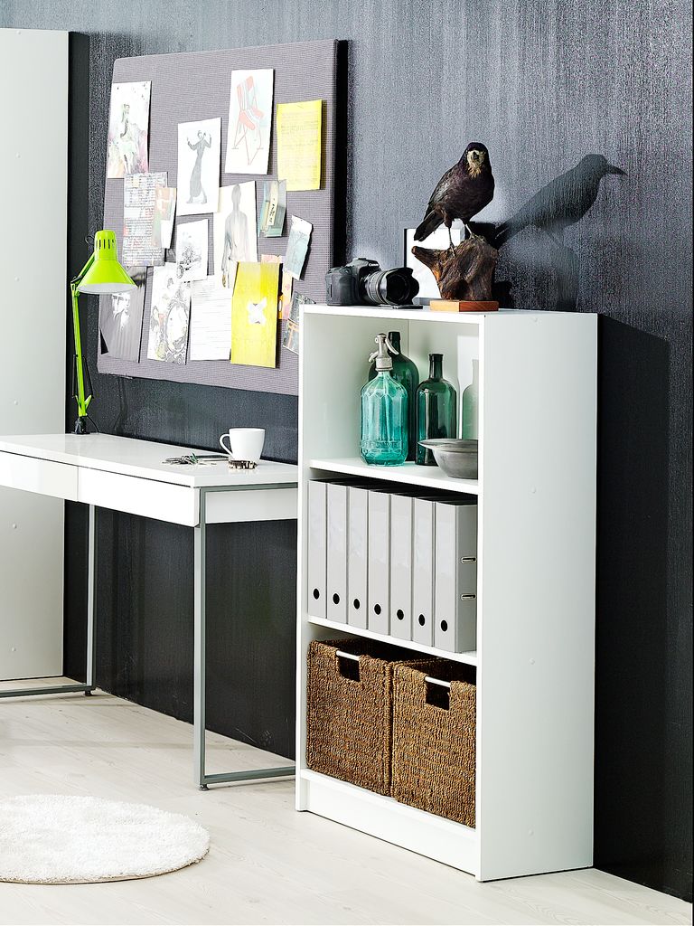 HORSENS HORSENS 3-Shelf Library Shelf, Wide, White