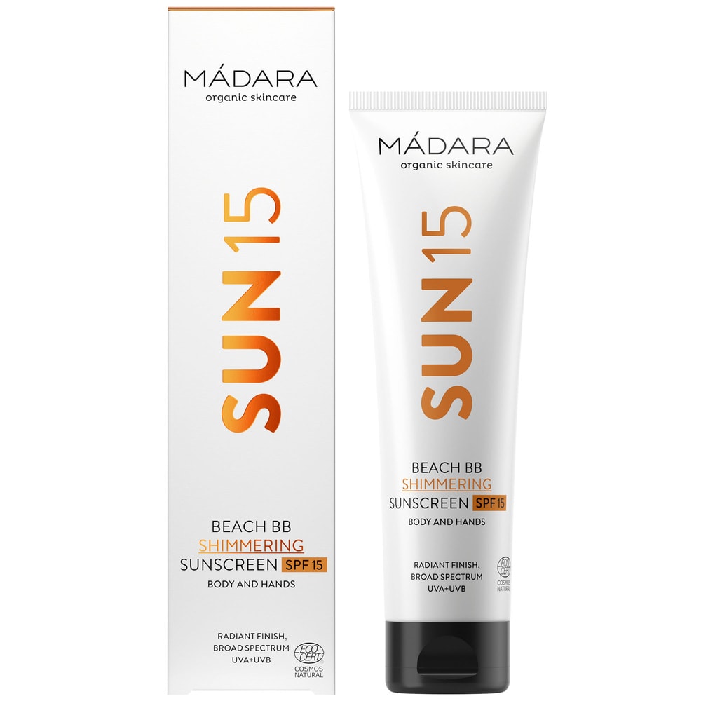 Madara Beach Bb Shimmering Sunscreen Spf15 Protection Solaire Pailletée Spf15 PourLe Corps