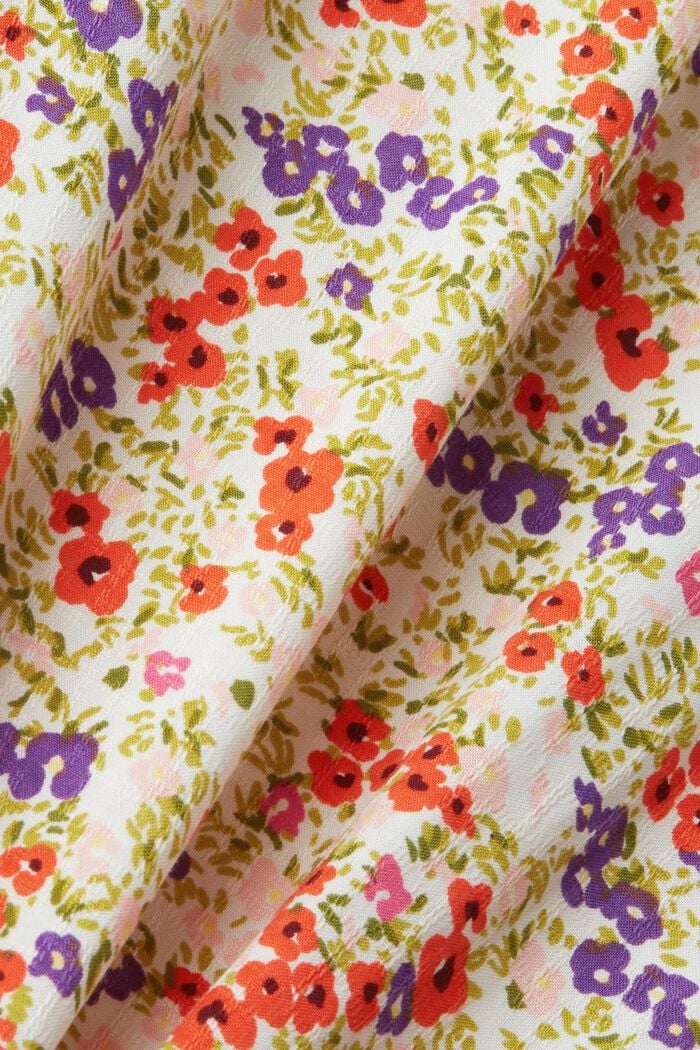 Florale Bluse mit 3/4-Ärmeln