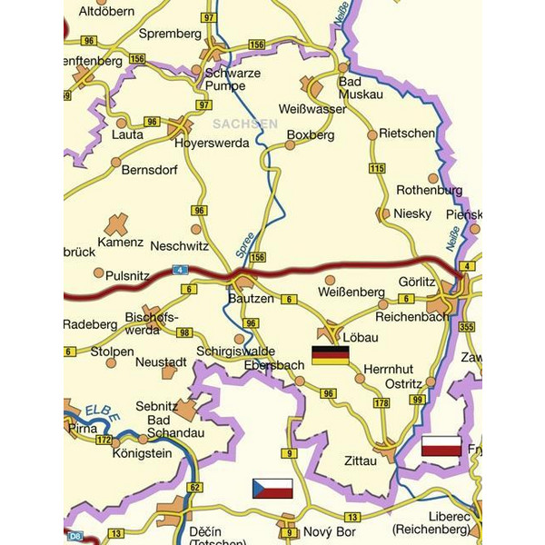 Oberlausitz 1 : 120 000 - Wanderkarte