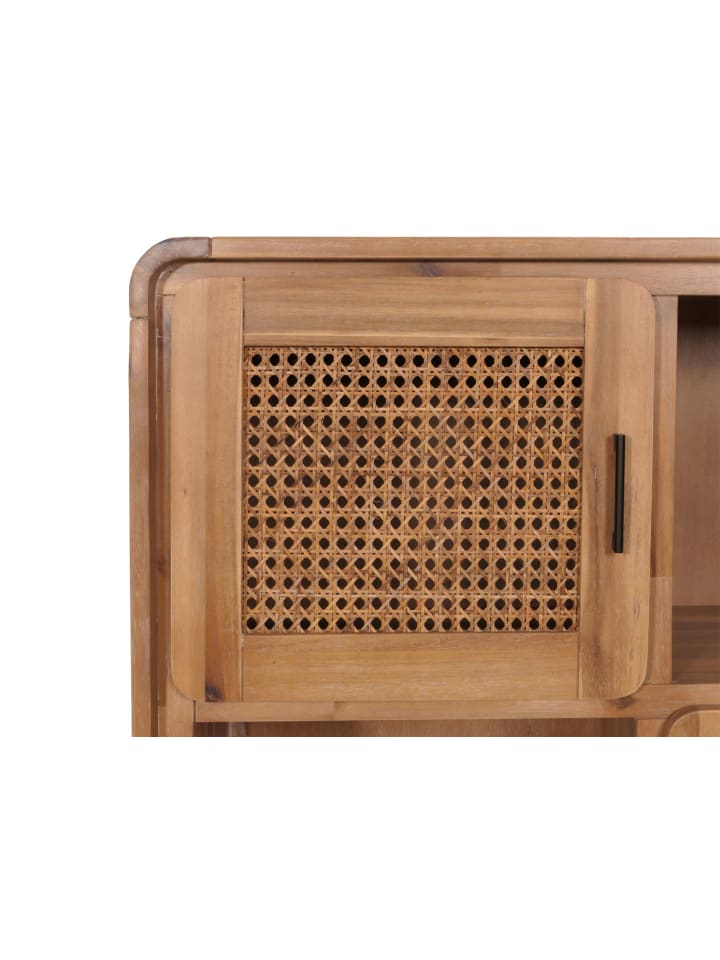 MCW Highboard M47 Staufächer, Rattan Akazie Massiv-Holz gebeizt günstig kaufen onesize