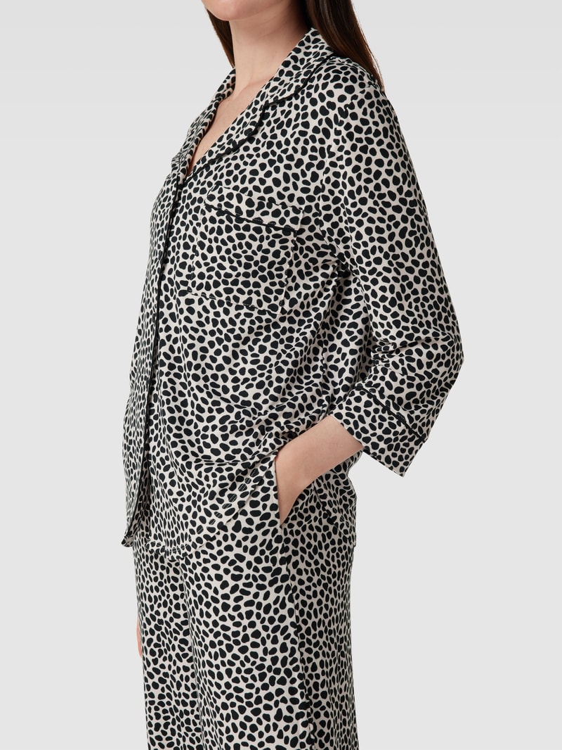 Pyjama mit Allover-Muster in offwhite