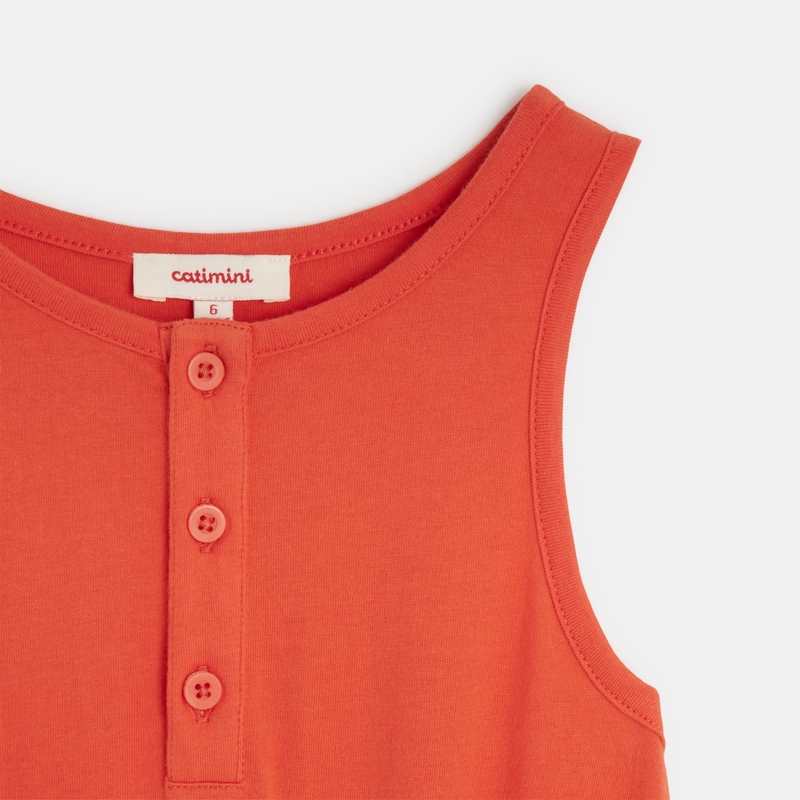 Robe fille bicolore rouge à motifs abstraits Catimini