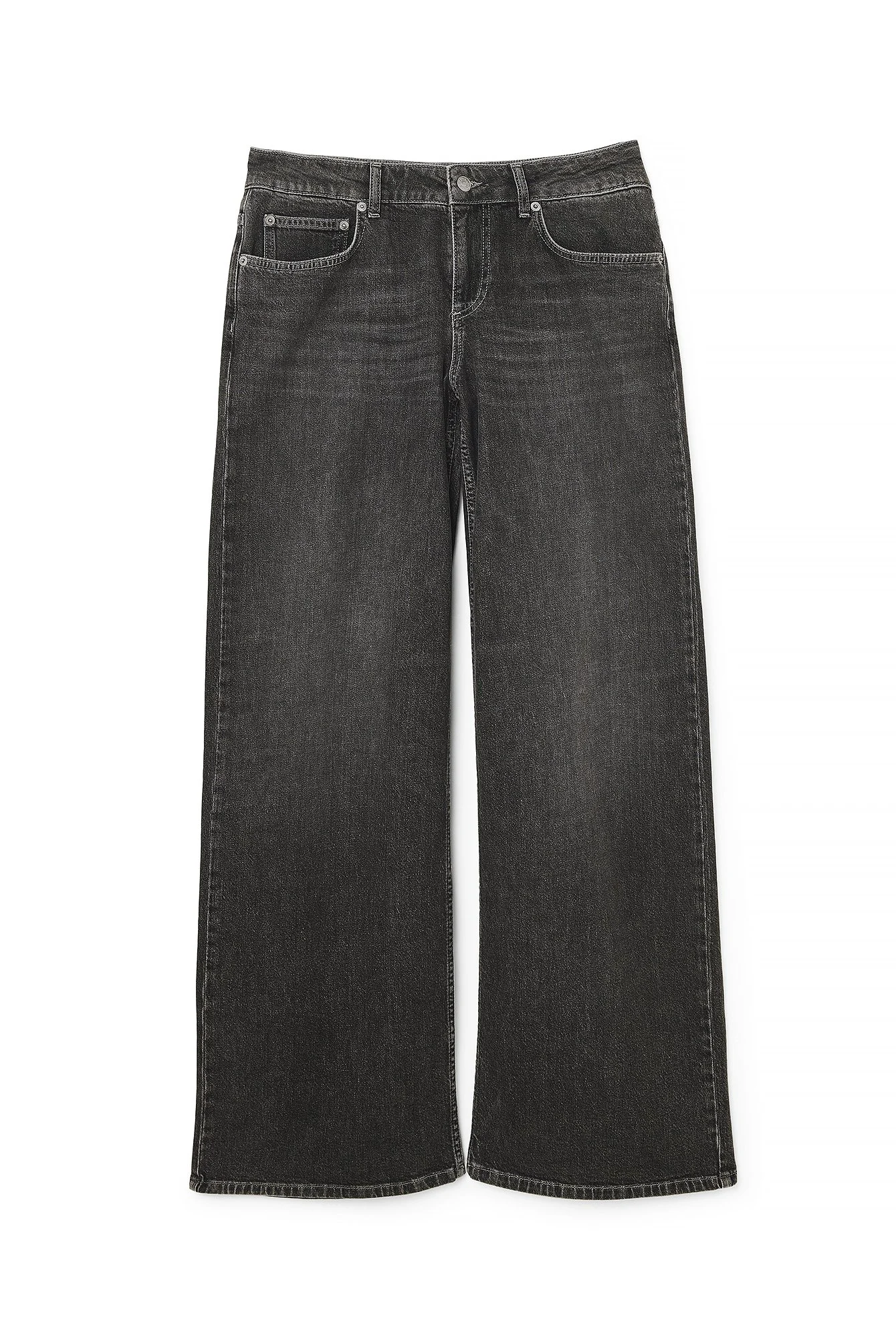 Weite Jeans mit tiefer Taille