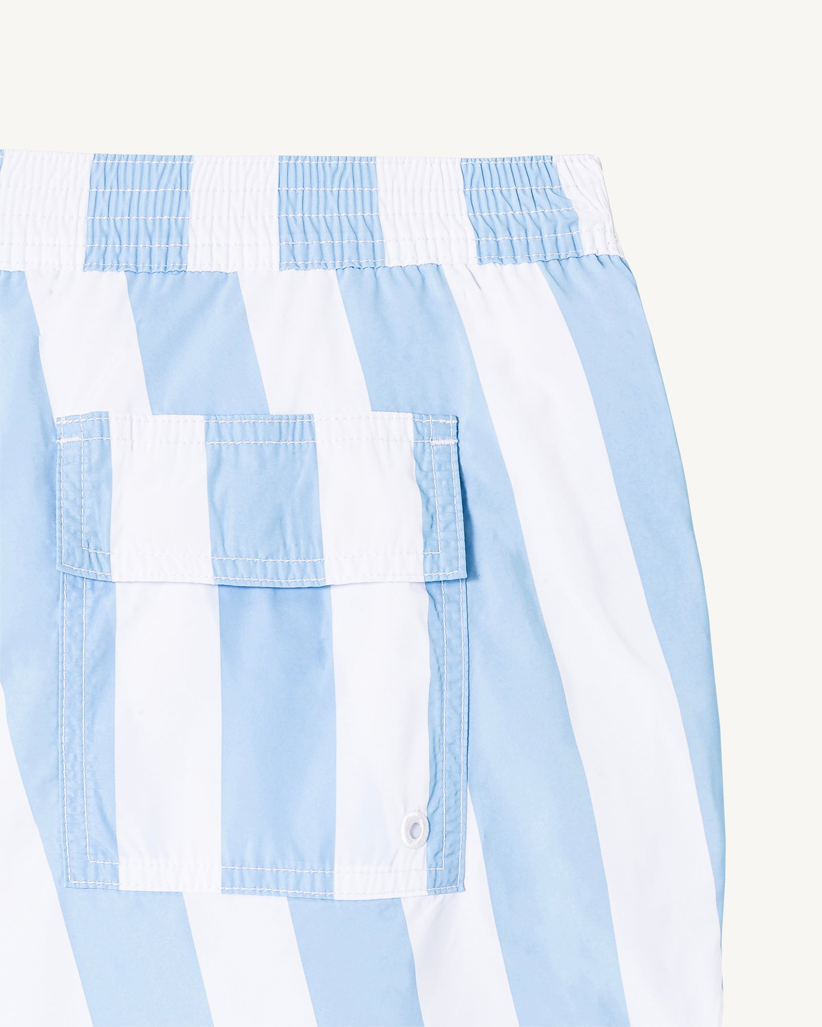 Short de bain Rayure bleu clair/Blanc Dov