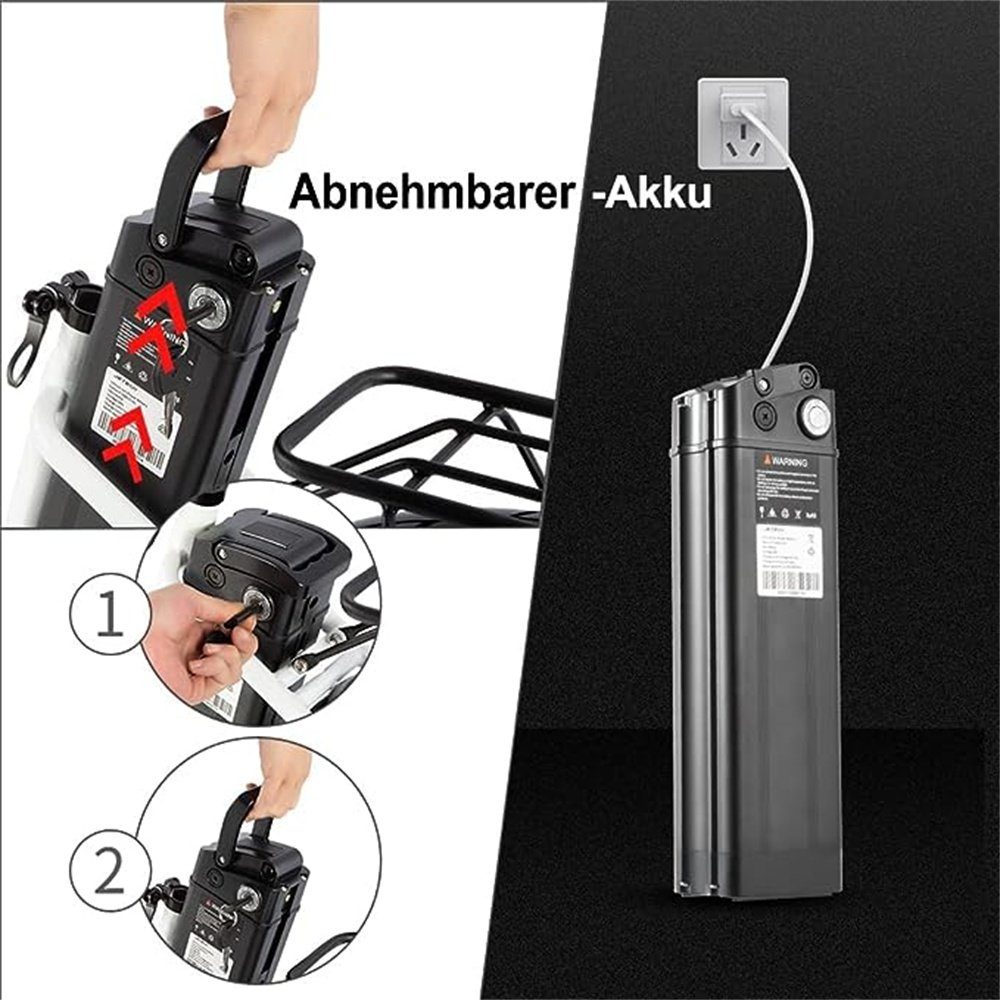 ombar E-Bike 26 Zoll für Damen und Herren,Trekking Ebike Cityrad, 6 Gang Shimano, Heckmotor, 12,50 Wh Akku, (1 tlg), mit 6-Gang-Shimano-Umwerfer geliefert, 347 Wh Batterie,250W