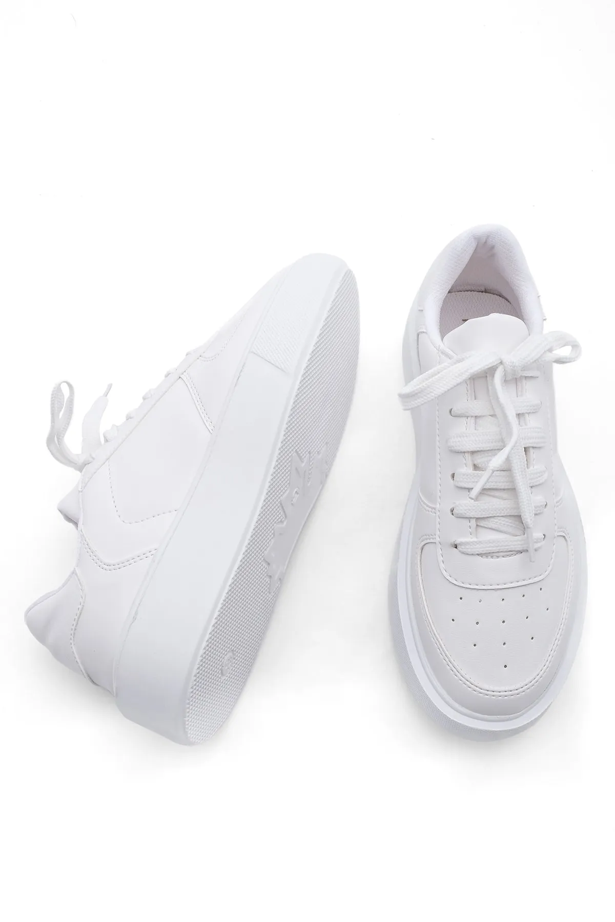 Marjin  Damen Sneaker High Sole Schnürsportschuhe Azin weiß
