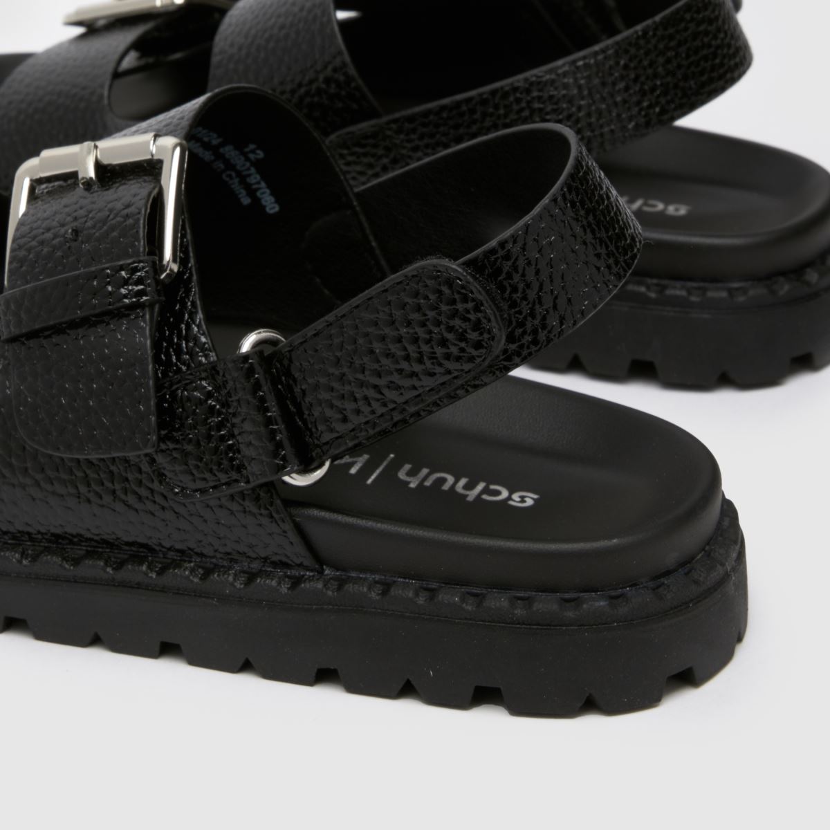 Schuh fekete Tyra vastag talpbetét Lány junior szandál