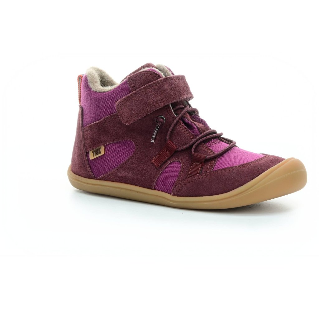 Koel4kids Beau Wool bordeaux Winter-Barfuß-Stiefeletten