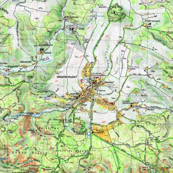 Hinterhermsdorf und die Schleusen 1 : 10 000 - Wanderkarte