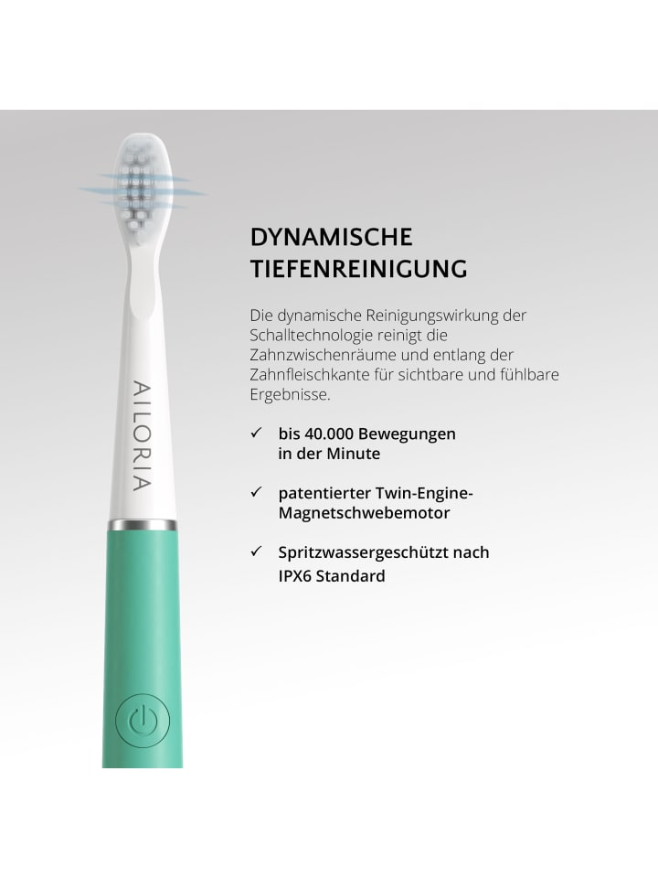 Ailoria PRO SMILE Schallzahnbürste USB in Mint günstig kaufen onesize