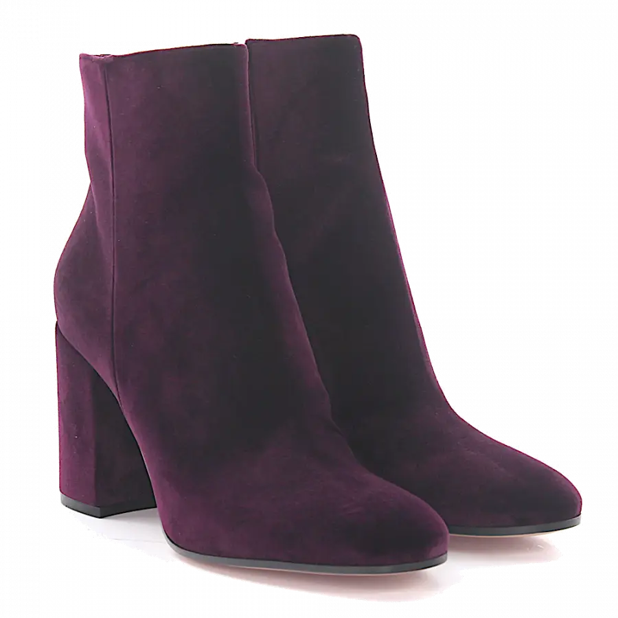 Gianvito Rossi - Stiefeletten Rolling 85 Veloursleder - lila