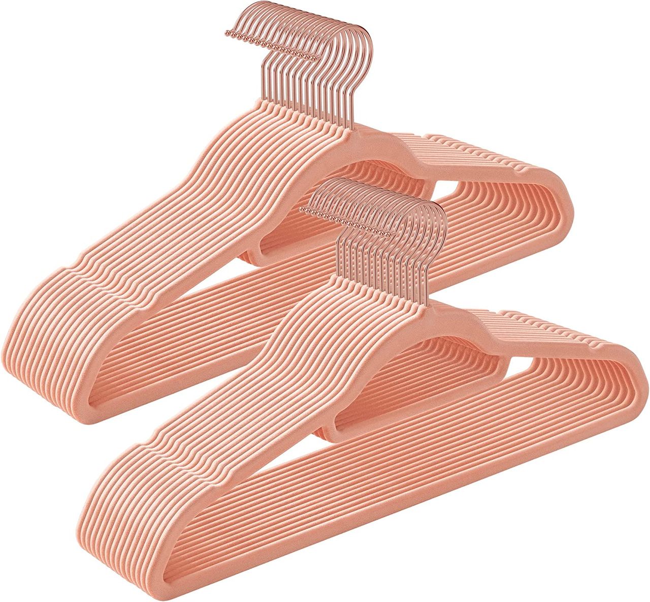 Songmics Samtbügel, 45x23x0.5cm, rosa