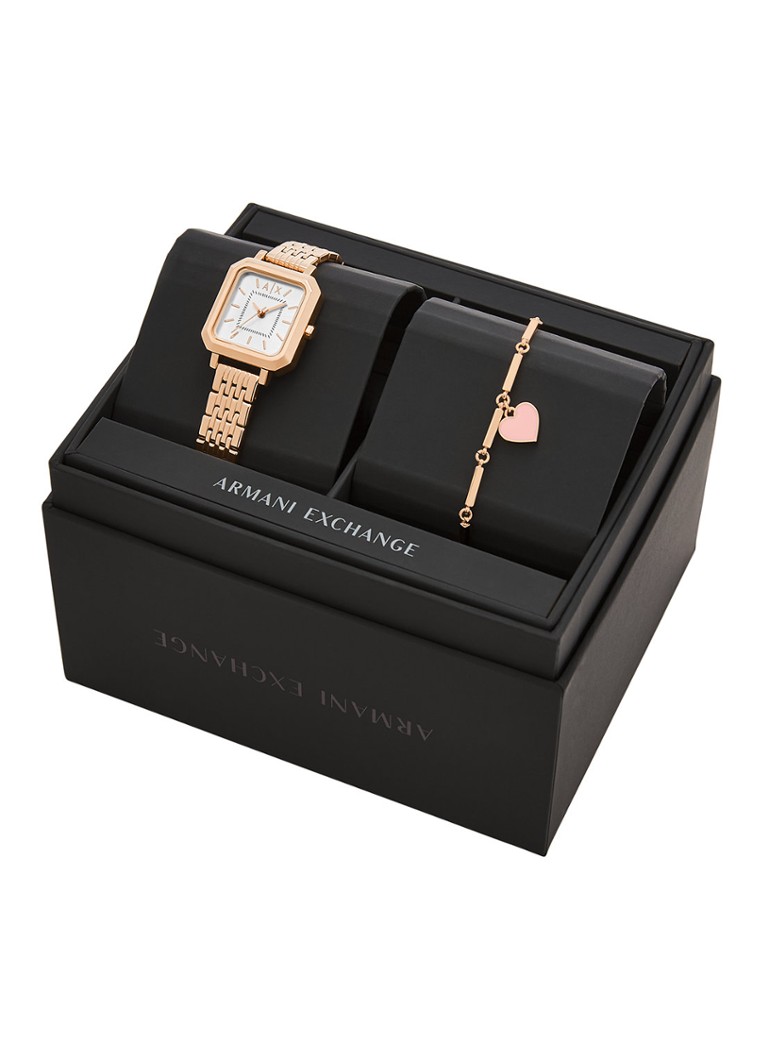 Armani Exchange pulksteņa un rokassprādzes komplekts (2 gab.) AX7164SET