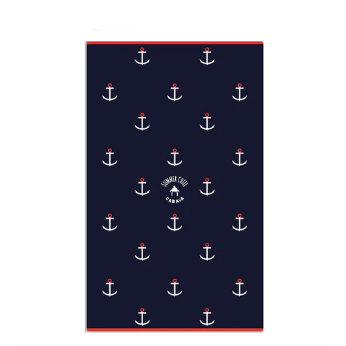 Monterosso rectangular navy blue towel