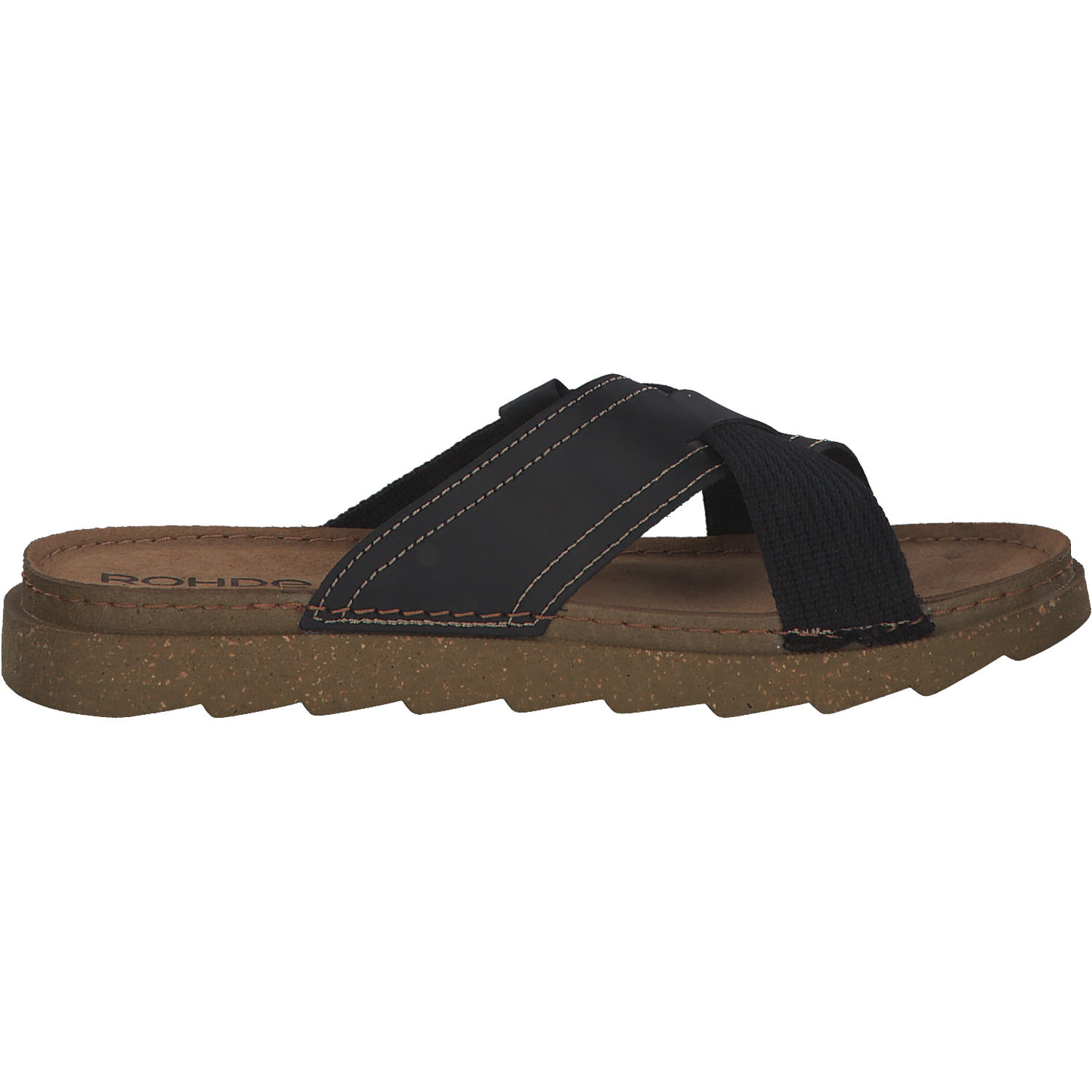 Rohde 5976, Pantoletten & Badeschuhe, Herren, Schwarz