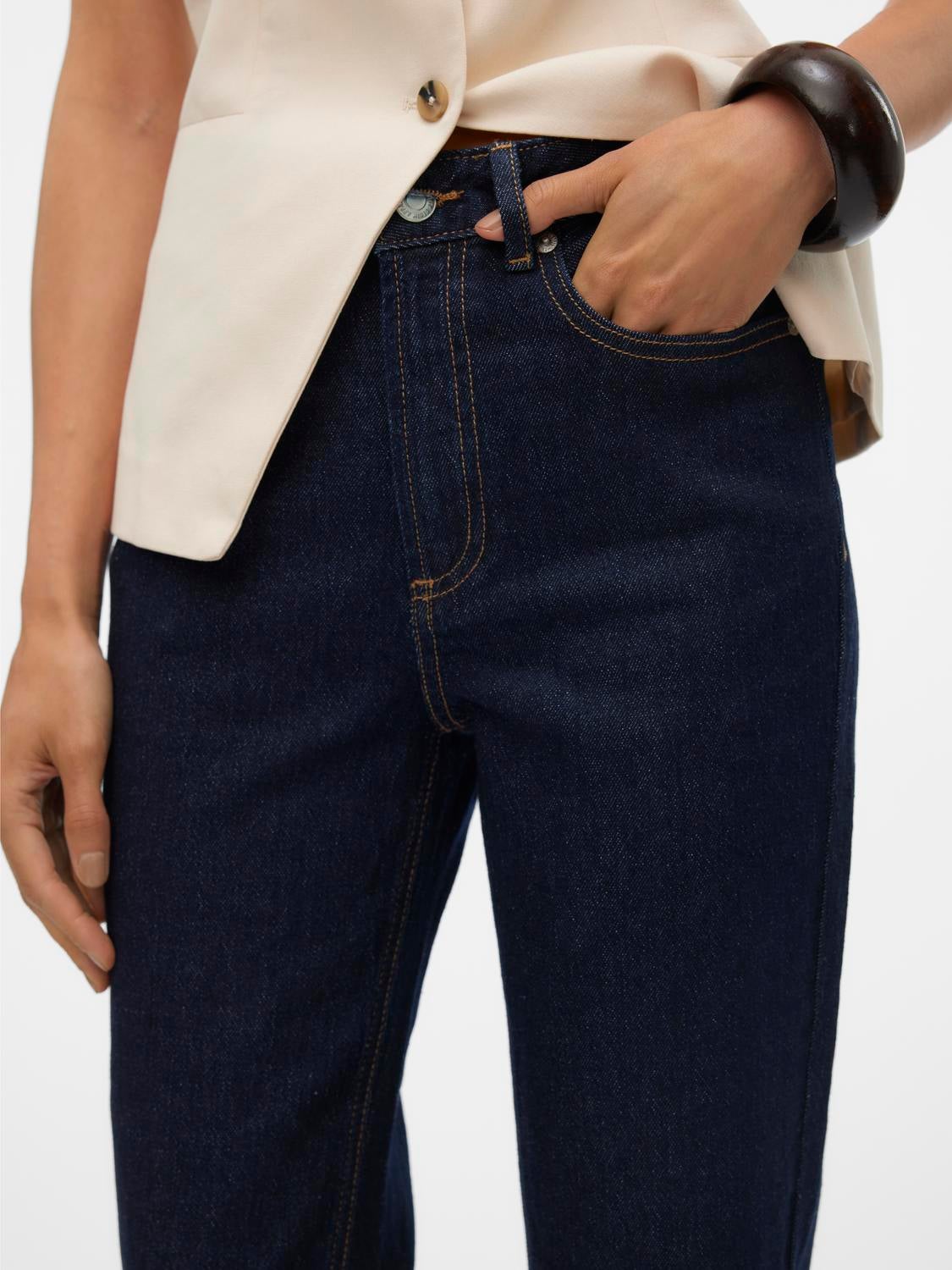 VMTESSA Hohe Taille Gerade geschnitten Jeans