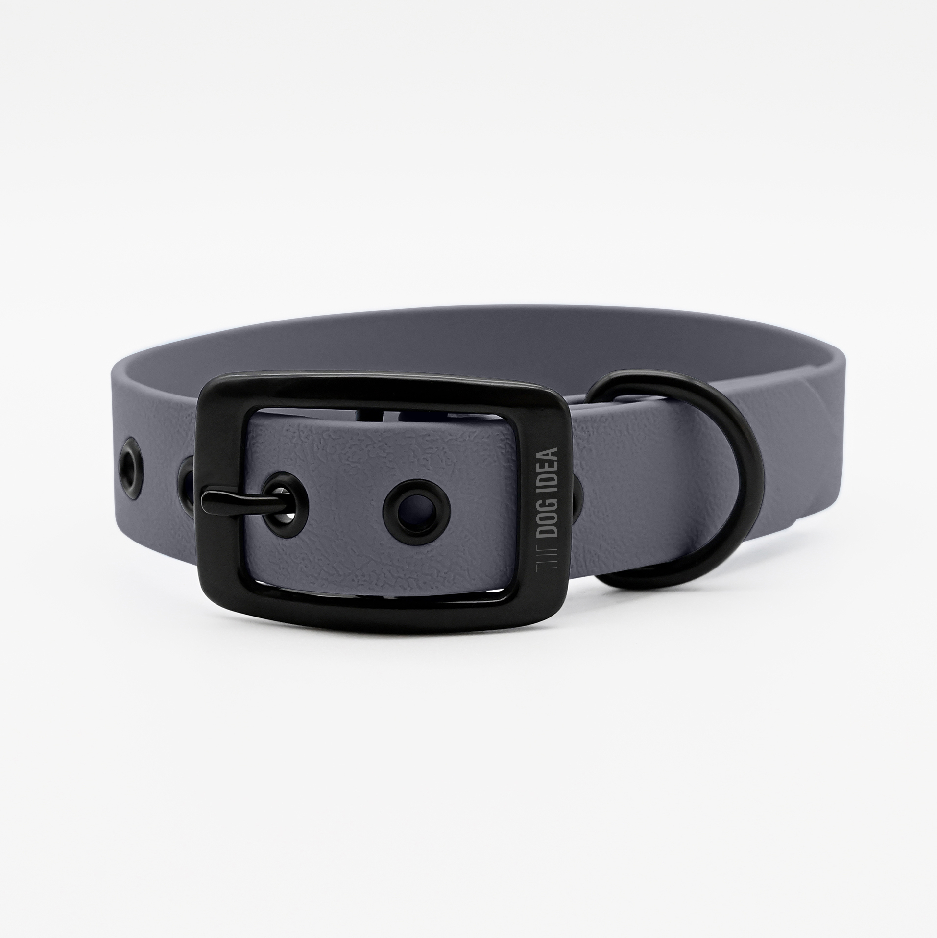 THE DOG IDEA Hundehalsbänder THE DOG IDEA Biothane Halsband Grau Schwarz XS