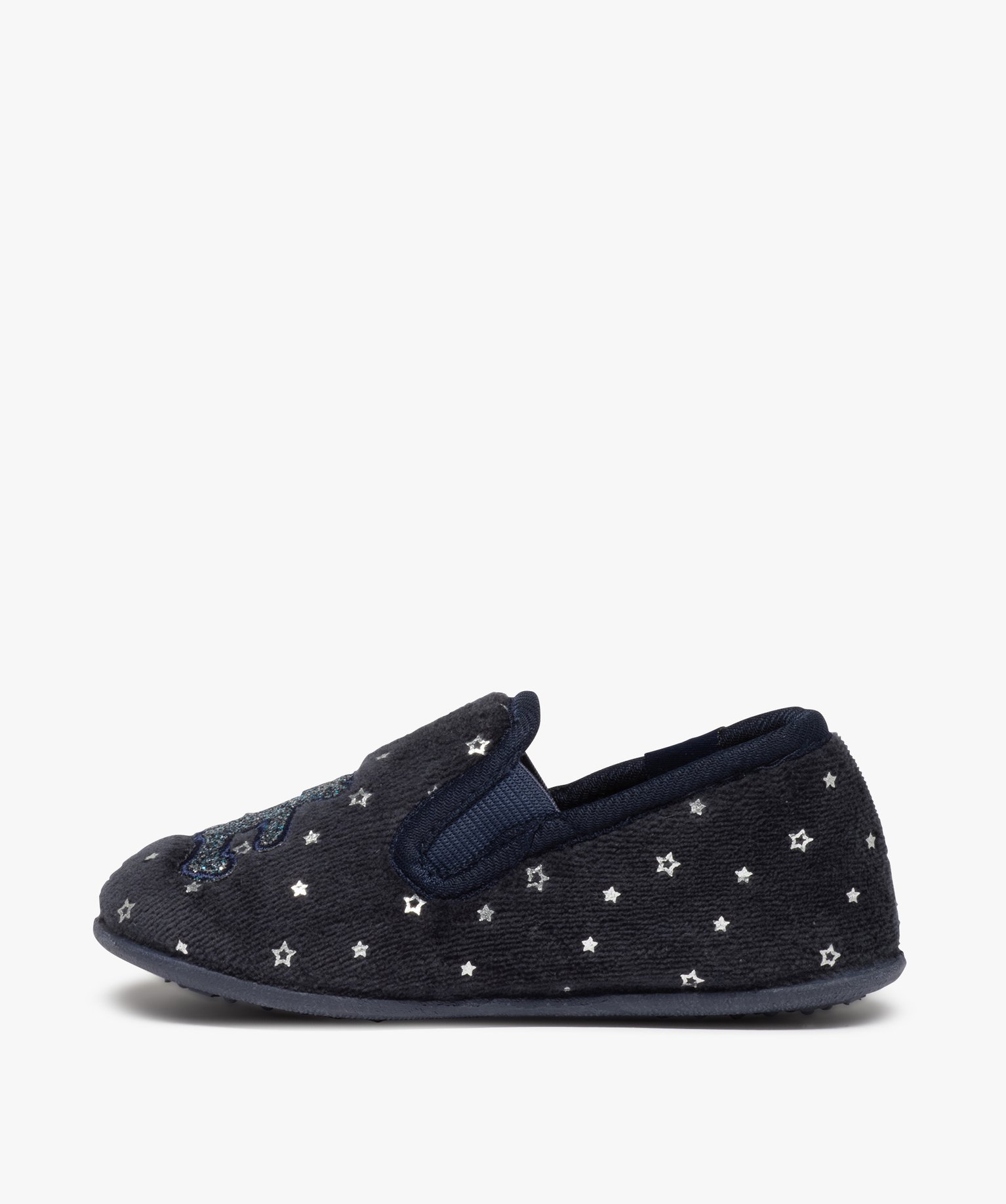 Chaussons fille en velours ornés d’étoiles – LuluCasta... bleu | GEMO
