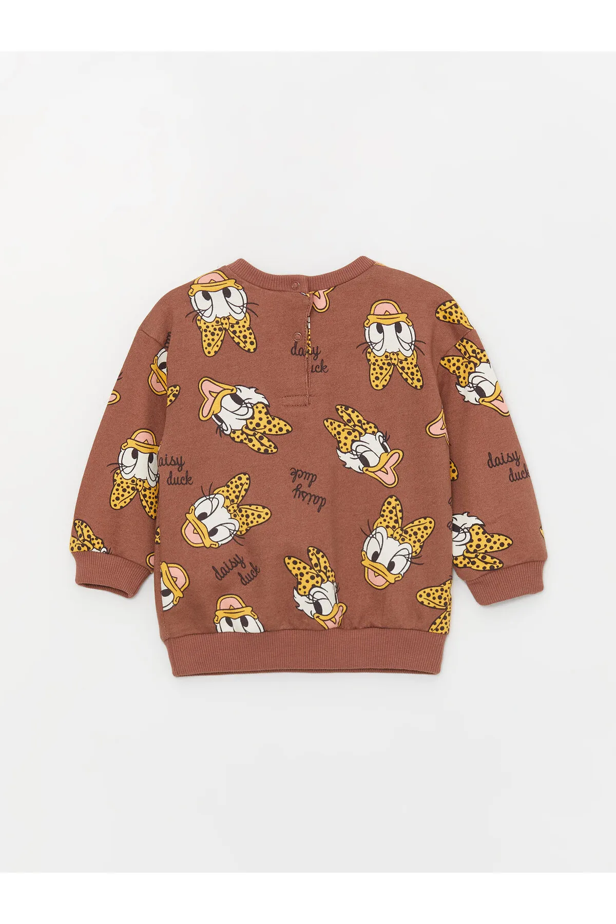 LC Waikiki  2-teiliges Set aus langärmligem Baby-Sweatshirt und Leggings mit Rundhalsausschnitt und Daisy Duck-Aufdruck