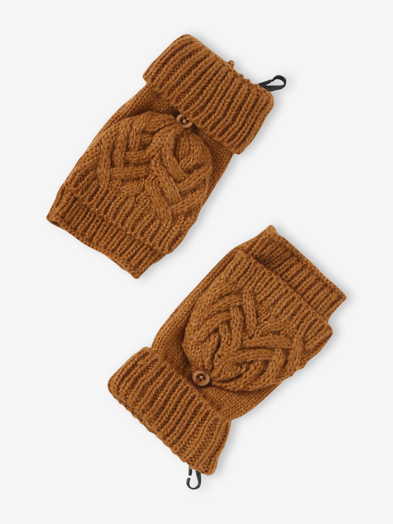 Vertbaudet Jungen-Set: Mütze, Rundschal & Handschuhe - ocker
