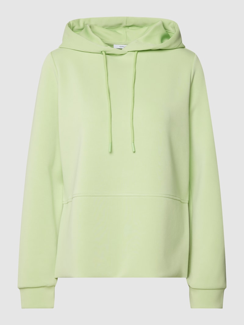 Hoodie in unifarbenem Design Modell 'Gammi' in hellgrün
